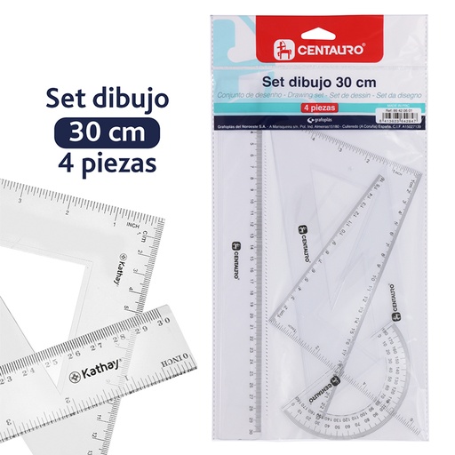 [KAT86420601] SET DIBUJO 4 PIEZAS CENTAURO