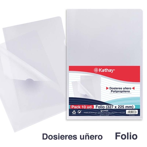 [KAT86525100] PACK 10 DOSSIERES Fo UNERO PP INCOLORO