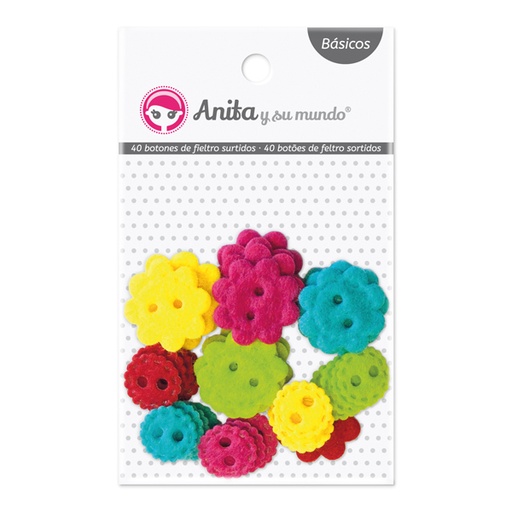 [GRA00040699] PACK 40 BOTONES FIELTRO SURT.