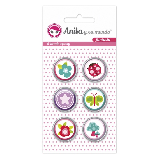 [GRA37010116] PACK6 BRADS EPOXY FANTASIA