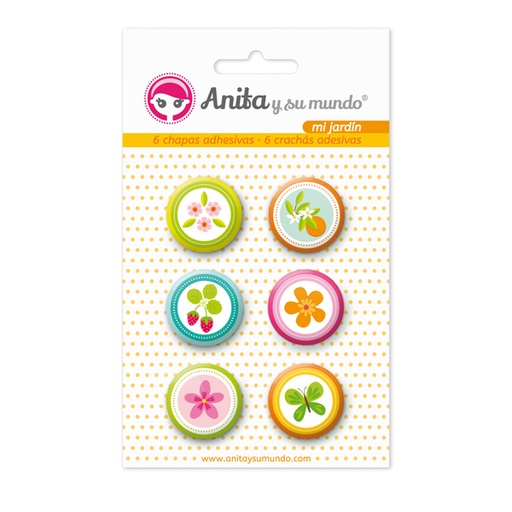 [GRA37010218] PACK6 CHAPAS ADHES. MI JARDIN 25MM