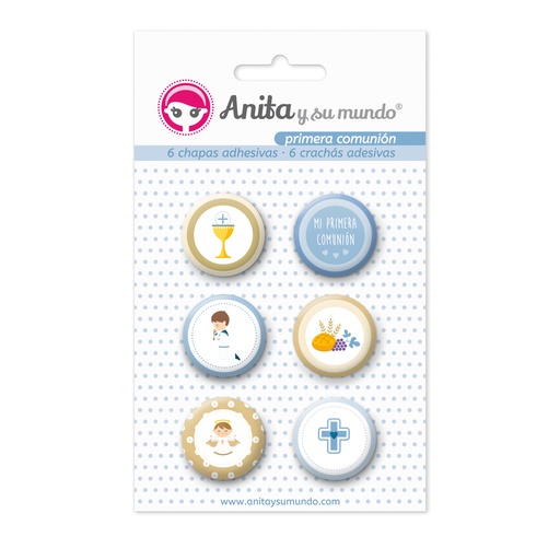 [GRA37010242] PACK6 CHAPAS ADHES. 1aCOM.EL 18-19