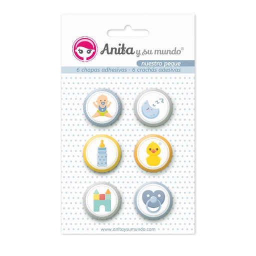 [GRA37010245] PACK6 CHAPAS ADHES. NUESTRO PEQUE 19