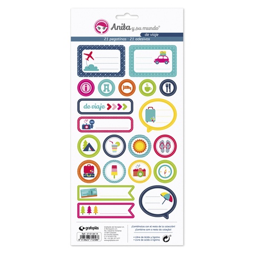[GRA37010514] PACK 5 LAMINAS PEGAT.COLECCION DE VIAJE