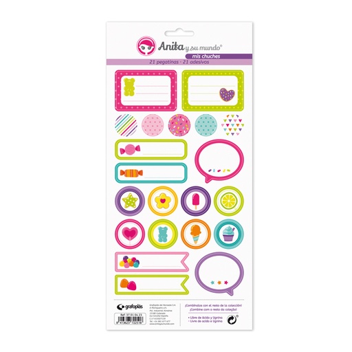 [GRA37010523] PACK 5 LAMINAS PEGAT.COLECCION MIS CHUCH