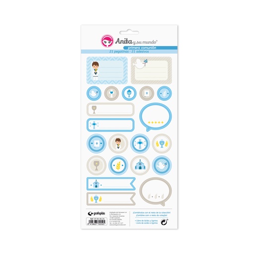 [GRA37010524] PACK 5 LAMINAS PEGAT.COLECCION 1aCOM.EL