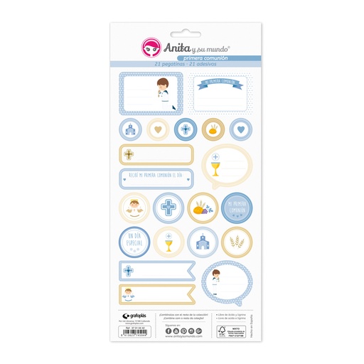 [GRA37010542] PACK5 LAMINAS PEGATINAS 1aCOM.EL 18-19