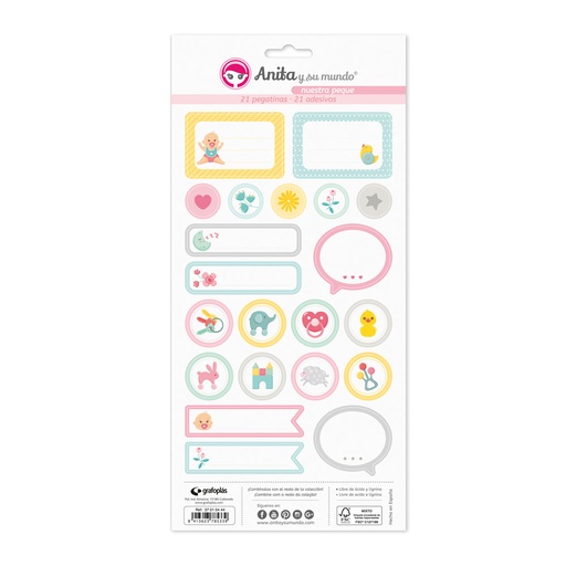[GRA37010544] PACK5 LAMINAS PEGATINAS NUESTRA PEQUE 19