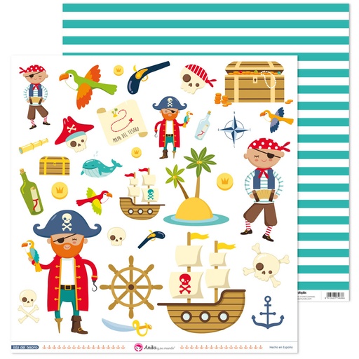 [GRA37010940] PACK5 LAMINAS FIGUR.RECOR.ISLA DEL TESOR