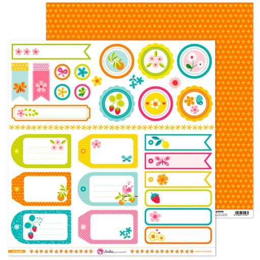 [GRA37011318] PACK5 PAPEL SCRAP ETIQUETAS MI JARDIN