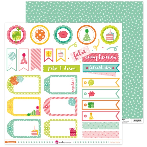 [GRA37011337] PACK5 PAPEL SCRAP ETIQUETAS FELICID!