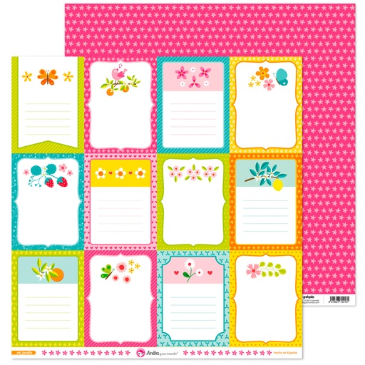 [GRA37011518] PACK5 PAPEL SCRAP TARJETAS MI JARDIN