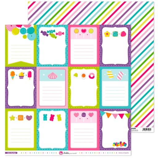 [GRA37011523] PACK5 PAPEL SCRAP TARJETAS MIS CHUCHES