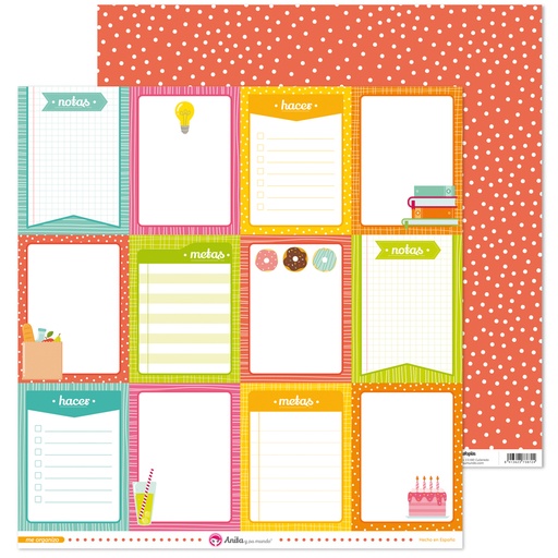 [GRA37011534] PACK5 PAPEL SCRAP TARJETAS ME ORGANIZO