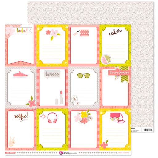 [GRA37011535] PACK5 PAPEL SCRAP TARJETAS DE CHICAS