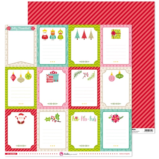[GRA37011539] PACK5 PAPEL SCRAP TARJETAS EN NAVIDAD
