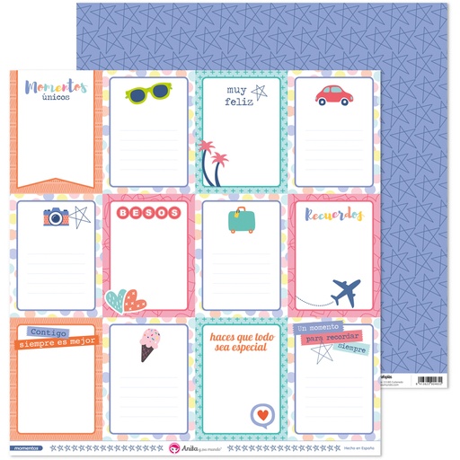 [GRA37011549] PACK5 PAPEL SCRAP TARJETAS MOMENTOS
