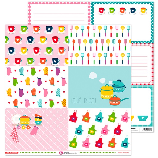 [GRA37011717] PACK5 PAPEL TARJETAS GRANDES EN MI COCIN