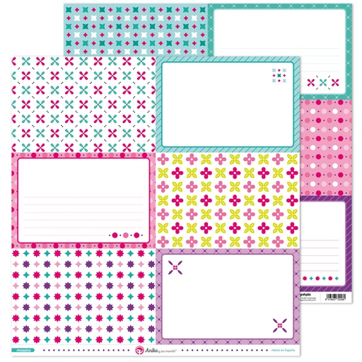 [GRA37011719] PACK5 PAPEL TARJETAS GRANDES MOSAICO