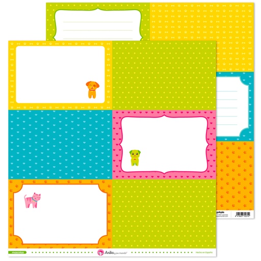 [GRA37011722] PACK5 PAPEL TARJETAS GRANDES MASCOTAS