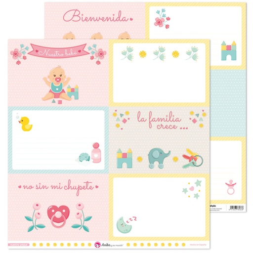[GRA37011744] PACK5 PAPEL TARJETAS GRANDES NUESTRA PEQ