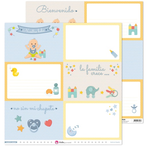 [GRA37011745] PACK5 PAPEL TARJETAS GRANDES NUESTRO PEQ