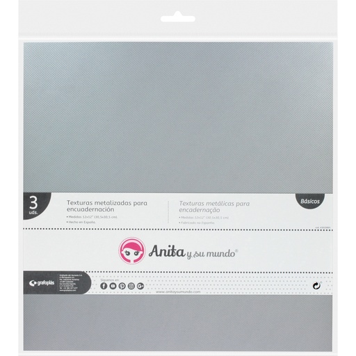 [GRA37012699] PACK4 TEXTURAS METALIZADAS ENCUAD.TELA