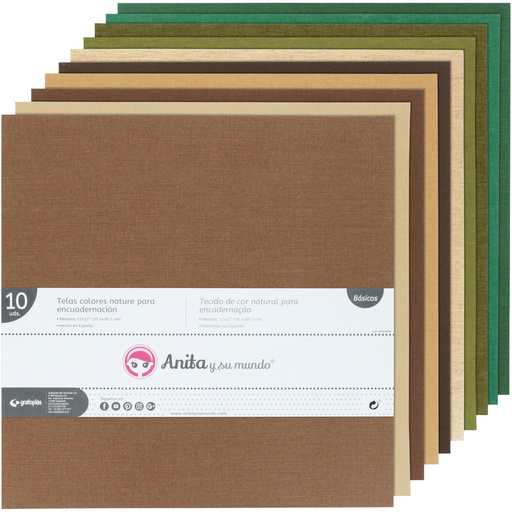 [GRA37012799] PACK10 TELAS COLORES NATURE ENCUADERNACI