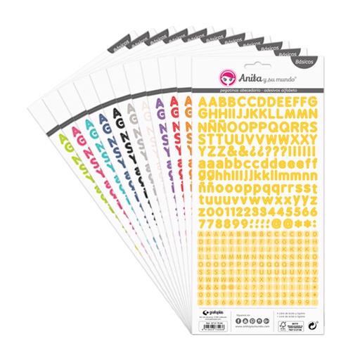 [GRA37017154] PACK5 ABECED. Y NUM.PEGATINAS FUCSIA