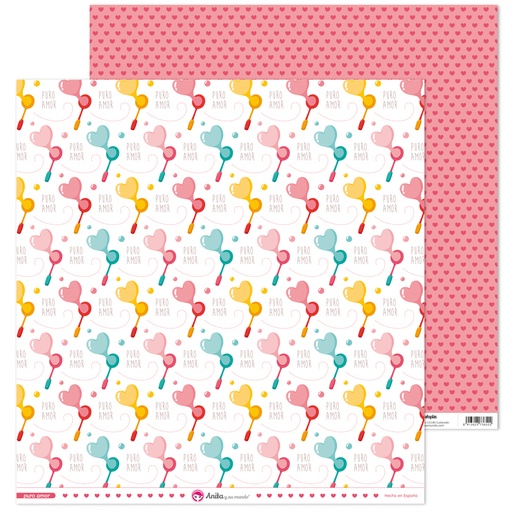 [GRA37018621] PACK5 PAPEL SCRAP 12x12POMPAS PURO AMOR