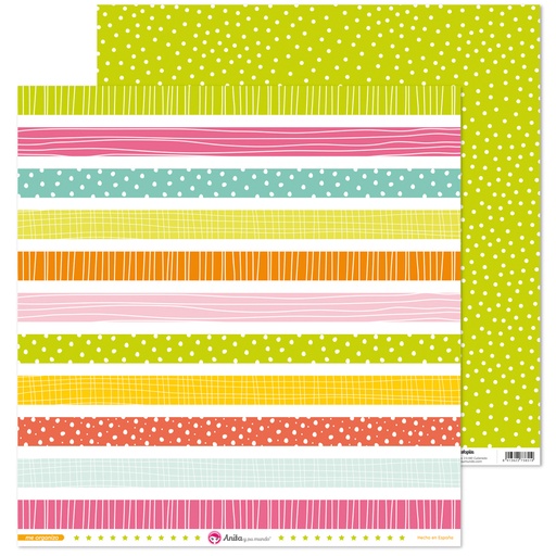 [GRA37018627] PACK5 PAPEL SCRAP 12X12TIRAS ME ORGANIZO