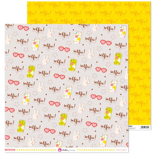 [GRA37018635] PACK5 PAP. SCRAP12X12 SELFIE DE CHICAS