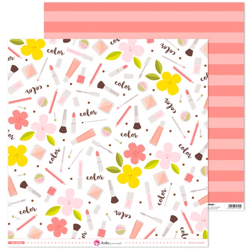 [GRA37018638] PACK5 PAP. SCRAP12X12 MAQUILL.DE CHICAS