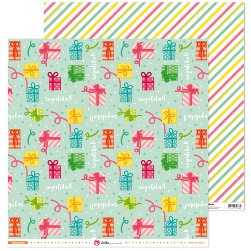 [GRA37018651] PACK5 PAP. SCRAP12X12 REGALOS FELICID!