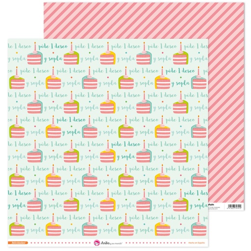 [GRA37018654] PACK5 PAP. SCRAP12X12 TARTAS FELICID!