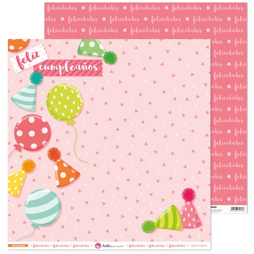 [GRA37018656] PACK5 PAP. SCRAP12X12 LO.GLOB.FELICID!