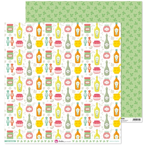 [GRA37018658] PACK5 PAP. SCRAP12X12 BOTES MIS RECETAS