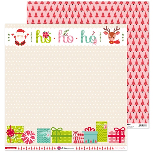 [GRA37018673] PACK5 PAP. SCRAP12X12 LO.HOHO EN NAVIDAD