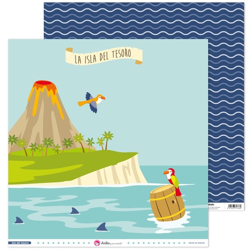[GRA37018681] PACK5 PAP. SCRAP12X12 LO.ISLA ISLA TESOR