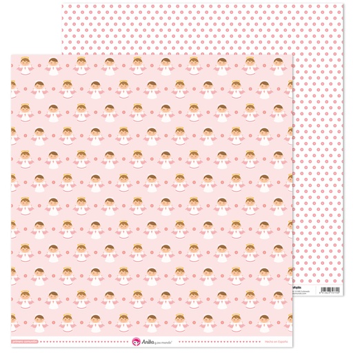 [GRA37018687] PACK5 PAP. SCRAP12X12 ANGEL COMUN.ELLA