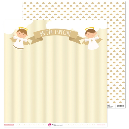 [GRA37018689] PACK5 PAP. SCRAP12X12 LO.ANGEL COM.ELLA