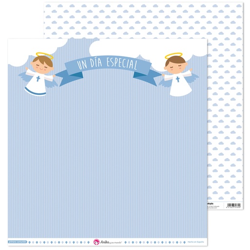 [GRA37018697] PACK5 PAP. SCRAP12X12 LO.ANGEL COMUN.EL