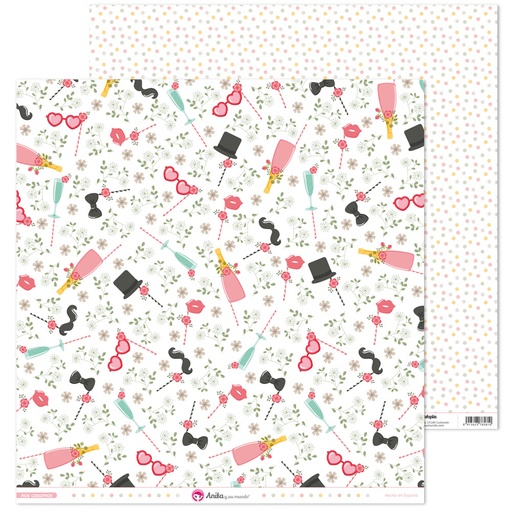 [GRA37018807] PACK5 PAP.SCRAP12X12 FIESTA NOS CASAMOS