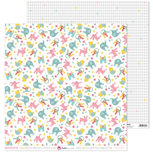 [GRA37018815] PACK5 PAP.SCRAP12X12 JUGUETE NUESTRA PEQ