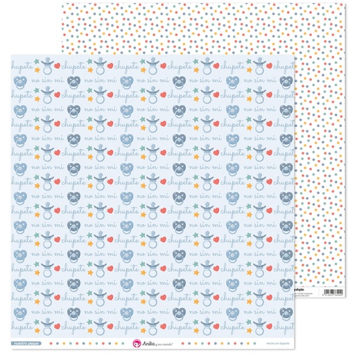 [GRA37018820] PACK5 PAP.SCRAP12X12 CHUPETE NUESTRO PEQ
