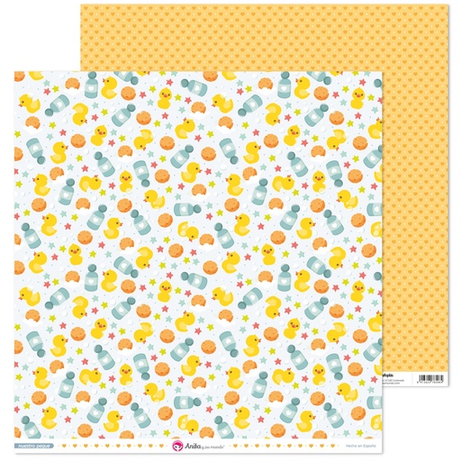[GRA37018822] PACK5 PAP.SCRAP12X12 PATOS NUESTRO PEQUE