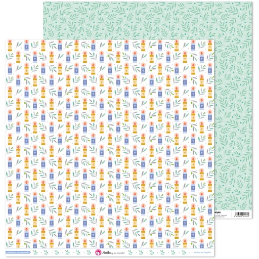 [GRA37018828] PACK5 PAP.SCRAP12X12 VELAS COMUN.20 EL