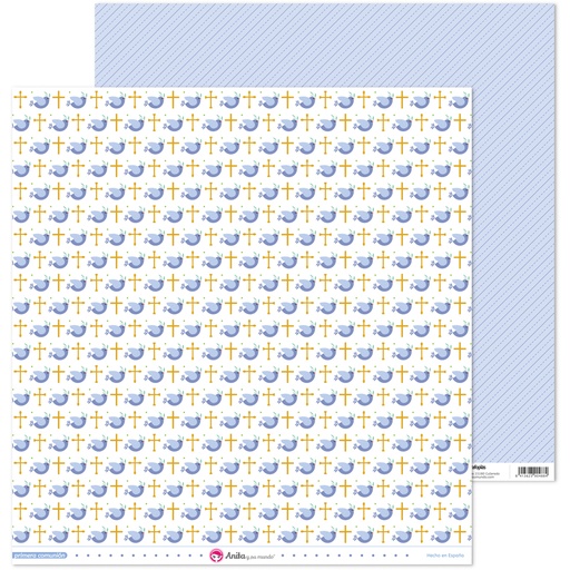 [GRA37018830] PACK5 PAP.SCRAP12X12 PALOMA COMUN.20 EL