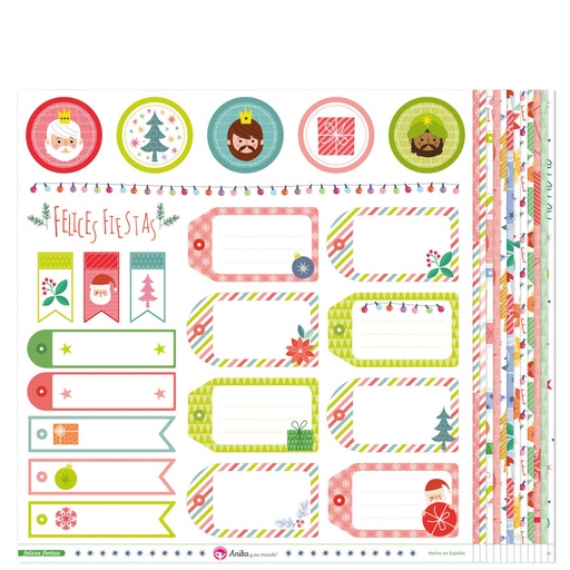 [GRA37018846] PACK5 PAP.SCRAP12X12 REGALOS FEL.FIESTAS
