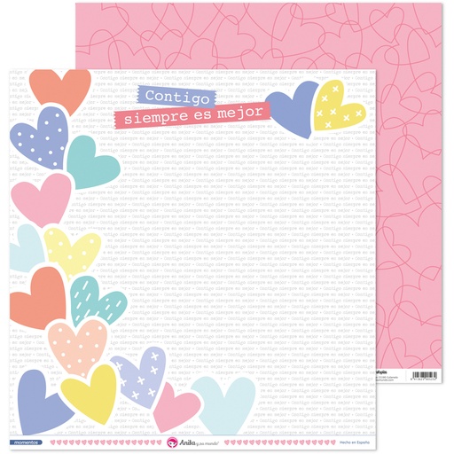 [GRA37018848] PACK5 PAP.SCRAP12X12 LO.CORAZON MOMENTOS